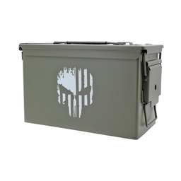 [V465313] CAJA MUNICION METALICA PUNISHER GR CAL 50 VERDE