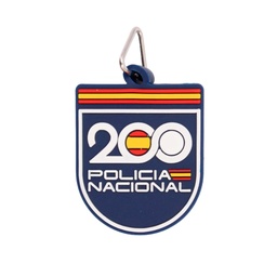 [IW-0341-BL] LLAVERO IMMORTAL PVC POLICIA NACIONAL 200 ANIVERSARIO AZUL