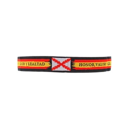 [IW-70515-BK] PULSERA IMMORTAL BORGOÑA CINTA NEGRA