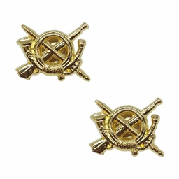 [IW-0709-GD] EMBLEMA IMMORTAL METALICO CUELLO 2PCS INFANTERIA