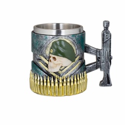 [39902] TAZA RESINA TOLE10 CALAVERA FUSIL