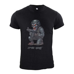 CAMISETA IMMORTAL ZOMBIE FUSIL CASCO NEGRA