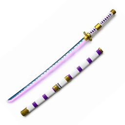 [BH-3134] KATANA BH MADERA LED HUMO 3134 BCH 103CM BLACO-MORADO