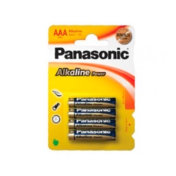 [130889] PILA ALCALINA PANASONIC SUPER PEQ. AAA LR03 NEGRA