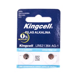 [LR621] PILA BOTON ALKALINA AG-1 2PCS PLATA