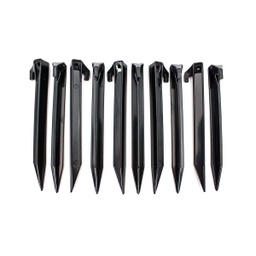 [101299] PIQUETA PVC FORA 10PCS 23CM NEGRA