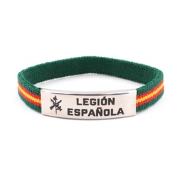 [2108545-LE] PULSERA ESPAÑA ELASTICA CENTRO METALICO LEGION