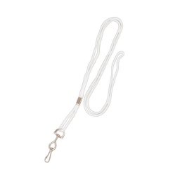 [301210-WH] CORDON SILBATO C/MOSQUETON BLANCO