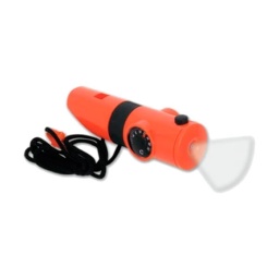 [40700] SILBATO 6 USOS PVC C/LUZ NARANJA