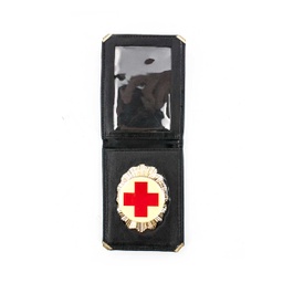[300190-CR] CARTERA PIEL PLACA CRUZ ROJA