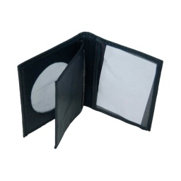 [300193L] CARTERA PIEL DOBLE COMPARTIMENTO LIBRO NEGRA