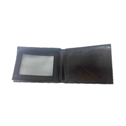 [3971] CARTERA PIEL BILLETERO 4 COMPARTIMENTOS CUADRADO NEGRA
