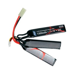 [17207A] BATERIA LIPO ASG 11.1V 1300MAH 25C 3STICK NEGRA