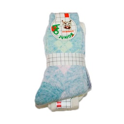 [3242] CALCETIN LANA ANGORA 3PCS NIÑO MULTICOLOR