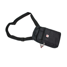 [5052] BOLSITO X CORDURA TRIPLE CREMALLERA C/MOSQUETON NEGRO