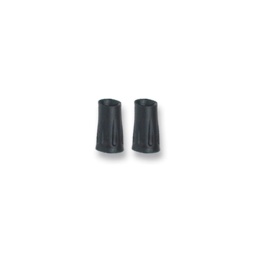 [39019] PUNTA BASTON BARBARIC GOMA REDONDA 2PCS NEGRA