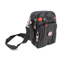 [59123] BOLSITO X CORDURA 4 CREMALLERAS NEGRO-ROJO