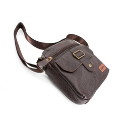 [Y05111] BOLSO CUERO DISPEL CREMALLERA MARRON