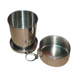 [39074] VASO ACERO PLEGABLE GR. 150ML PLATA